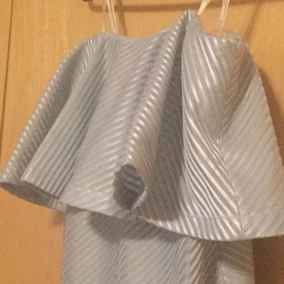 Halston Strapless Founce Dress Dew Cocktail - Picture 5 of 14